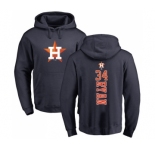 MLB Nike Houston Astros #34 Nolan Ryan Navy Blue Backer Pullover Hoodie