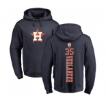 MLB Nike Houston Astros #35 Justin Verlander Navy Blue Backer Pullover Hoodie