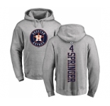 MLB Nike Houston Astros #4 George Springer Ash Backer Pullover Hoodie
