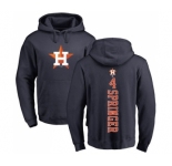 MLB Nike Houston Astros #4 George Springer Navy Blue Backer Pullover Hoodie