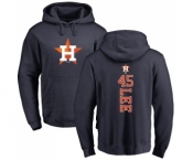 MLB Nike Houston Astros #45 Carlos Lee Navy Blue Backer Pullover Hoodie