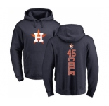 MLB Nike Houston Astros #45 Gerrit Cole Navy Blue Backer Pullover Hoodie
