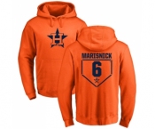 MLB Nike Houston Astros #6 Jake Marisnick Orange RBI Pullover Hoodie