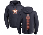 MLB Nike Houston Astros #60 Dallas Keuchel Navy Blue Backer Pullover Hoodie