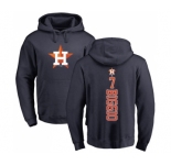 MLB Nike Houston Astros #7 Craig Biggio Navy Blue Backer Pullover Hoodie