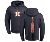 MLB Nike Houston Astros #7 Craig Biggio Navy Blue Backer Pullover Hoodie