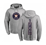 MLB Nike Houston Astros #9 Marwin Gonzalez Ash Backer Pullover Hoodie
