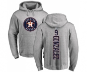 MLB Nike Houston Astros #9 Marwin Gonzalez Ash Backer Pullover Hoodie