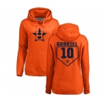 MLB Women's Nike Houston Astros #10 Yuli Gurriel Orange RBI Pullover Hoodie