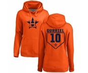 MLB Women's Nike Houston Astros #10 Yuli Gurriel Orange RBI Pullover Hoodie