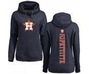 MLB Women's Nike Houston Astros #21 Andy Pettitte Navy Blue Backer Pullover Hoodie