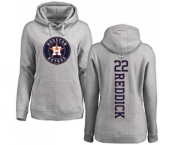 MLB Women's Nike Houston Astros #22 Josh Reddick Ash Backer Pullover Hoodie