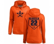 MLB Women's Nike Houston Astros #22 Josh Reddick Orange RBI Pullover Hoodie