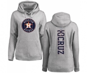 MLB Women's Nike Houston Astros #25 Jose Cruz Jr. Ash Backer Pullover Hoodie