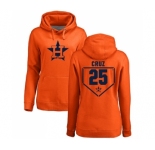 MLB Women's Nike Houston Astros #25 Jose Cruz Jr. Orange RBI Pullover Hoodie