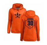 MLB Women's Nike Houston Astros #30 Hector Rondon Orange RBI Pullover Hoodie