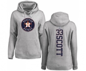 MLB Women's Nike Houston Astros #33 Mike Scott Ash Backer Pullover Hoodie