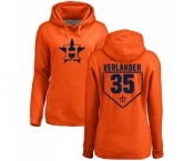 MLB Women's Nike Houston Astros #35 Justin Verlander Orange RBI Pullover Hoodie