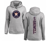 MLB Women's Nike Houston Astros #5 Jeff Bagwell Ash Backer Pullover Hoodie