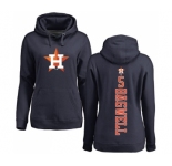 MLB Women's Nike Houston Astros #5 Jeff Bagwell Navy Blue Backer Pullover Hoodie