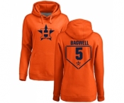 MLB Women's Nike Houston Astros #5 Jeff Bagwell Orange RBI Pullover Hoodie