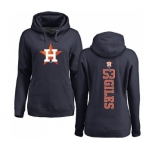 MLB Women's Nike Houston Astros #53 Ken Giles Navy Blue Backer Pullover Hoodie