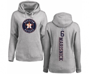 MLB Women's Nike Houston Astros #6 Jake Marisnick Ash Backer Pullover Hoodie