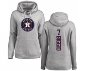 MLB Women's Nike Houston Astros #7 Craig Biggio Ash Backer Pullover Hoodie