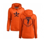 MLB Women's Nike Houston Astros #7 Craig Biggio Orange RBI Pullover Hoodie