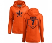 MLB Women's Nike Houston Astros #7 Craig Biggio Orange RBI Pullover Hoodie