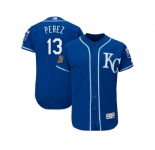 Kansas City Royals #13 Salvador Perez Royal 2017 Spring Training Flexbase Authentic Collection Stitched Baseball Jersey