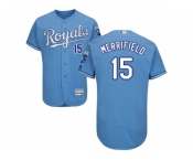 Men Kansas City Royals #15 Whit Merrifield Light Blue Flexbase Authentic Collection Stitched MLB Jersey