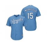Men Kansas City Royals #15 Whit Merrifield Light Blue New Cool Base Alternate 1 Stitched MLB Jersey