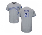 Men Kansas City Royals #21 Lucas Duda Grey Flexbase Authentic Collection Stitched MLB Jersey