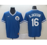 Men Nike Kansas City Royals #16 Bo Jackson Blue M&N MLB Jersey