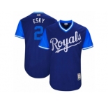 Men's 2017 Little League World Series Royals Alcides Escobar #2 Esky Royal Jersey