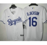 Men's Kansas City Royals #16 Andrew Benintendi White Cool Base Stitched MLB Jersey