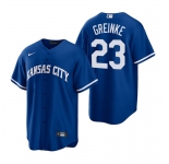 Men's Kansas City Royals #23 Zack Greinke Royal Cool Base Stitched Jersey
