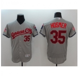 Men's Kansas City Royals #35 Eric Hosmer Gray Fashion Stars & Stripes FlexBase Player Jersey