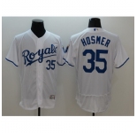 Men's Kansas City Royals #35 Eric Hosmer White Stitched Baseball Jersey