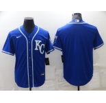Men's Kansas City Royals Blank Blue Cool Base Stitched Jersey