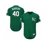 Men's Majestic Kansas City Royals #40 Kelvin Herrera Green Celtic Flexbase Authentic Collection MLB Jersey