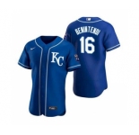 Men's  Nike Kansas City Royals #16 Andrew Benintendi Blue Stitched Baseball Jersey