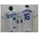 Men's Nike Kansas City Royals #16 Bo Jackson White Alternate Stitched Baseball Jersey