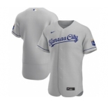 Men's Nike Kansas City Royals 2020 Gray Road Authentic Baseball Jersey