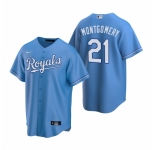 Men's Nike Kansas City Royals #21 Mike Montgomery Light Blue Alternate Stitched Baseball Jersey