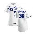 Men's  Nike Kansas City Royals #36 Cam Gallagher White Home 2020 Authentic Player Baseball Jersey