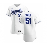 Men's Nike Kansas City Royals #51 Brady Singer White Home 2020 Authentic Player Baseball Jersey