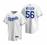 Men's Nike Kansas City Royals #56 Brad Keller White Home Stitched Baseball Jersey