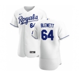 Men's Nike Kansas City Royals #64 Scott Blewett White Home 2020 Authentic Player Baseball Jersey
